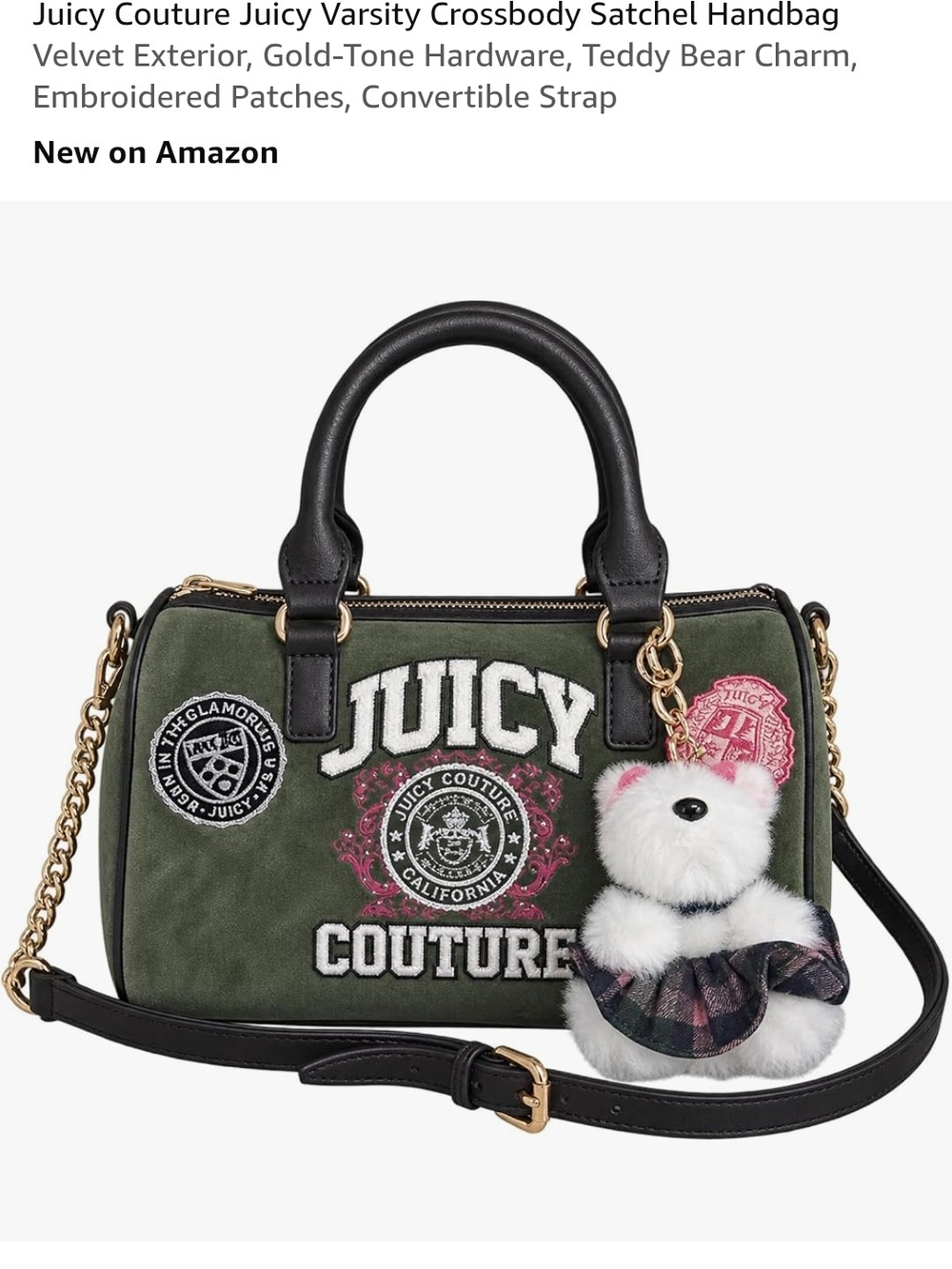 Juicy Couture Crossbody Satchel Handbag